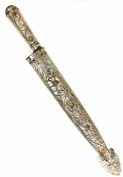 Cuchillo Criollo Alpaca Labrada 30cm Acero Carbono M.fierro 0