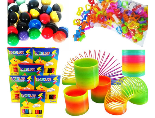 40 ( Massinha + Mola Maluca + Slime Na Capsula ) 80 Moldes 0