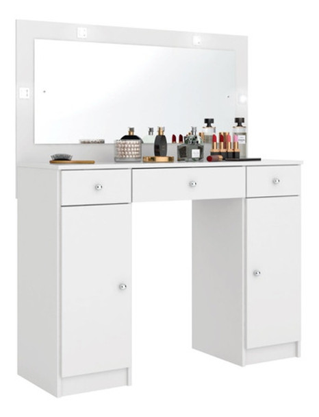 Tocador Con Espejo Luz Para Maquillaje Dormitorio Cajonera 0