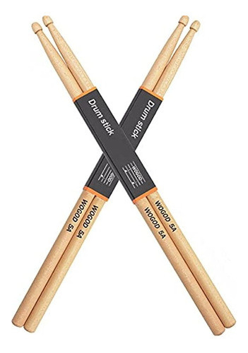 Wogod 5a Drum Sticks Baquetas De Arce (dos Pares) 0