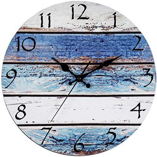Bernhard Productos  Rústico De La Playa Reloj Redondo De 12 0