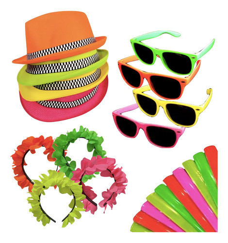 Combo Cotillon Fluo Mega Vip 8 Personas W F Fiesta Carioca 0