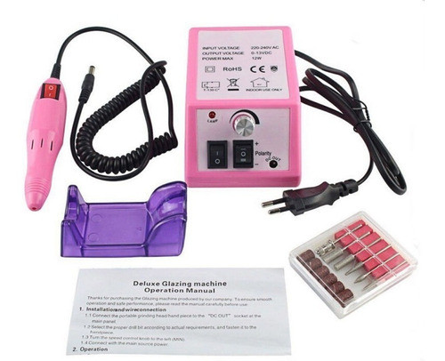 Nuevo Archivo De Clavo Eléctrico Pro Acrílico Pedicura Kit D 0