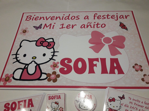 Combo Decoración Para Cumpleaños Hello Kitty 0