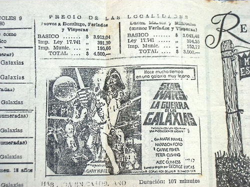 Programa De Cine  1980- Star Wars 0