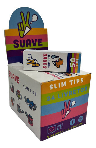Caixa De Piteira Suave Slim Tips - Tabacaria Atacado 0