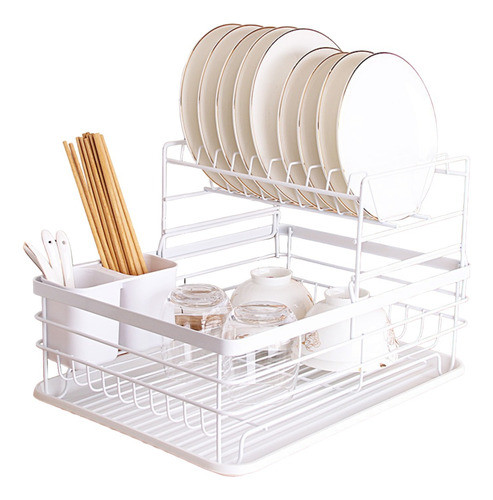 Seca Platos Escurridor De Vajilla Dos Niveles Estilo Home 0