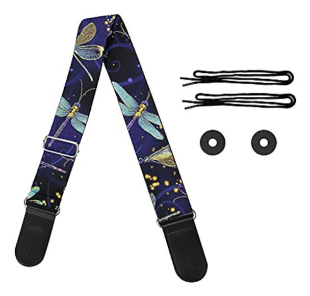 Cozeyat Dragonfly Design Guitar Strap For Acoustic Guitar El 0