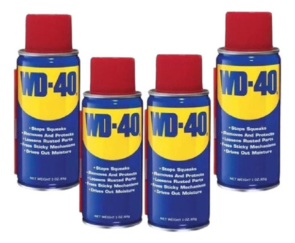 Wd40 Spray Lubrificante Multiuso 100ml Kit 4 Pçs 0