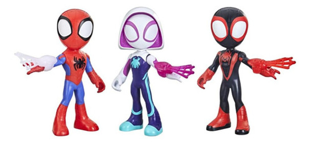 Juego De Acción De Spidey Y Amigos, 3 Figuras De 23 Cm 0