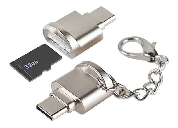 Lector De Memoria Micro Sd Otg Tipo C Premium Con Llavero 0