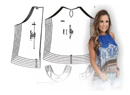 Molde Blusa Aberto Costa, Modelagem&diversos, Email 0