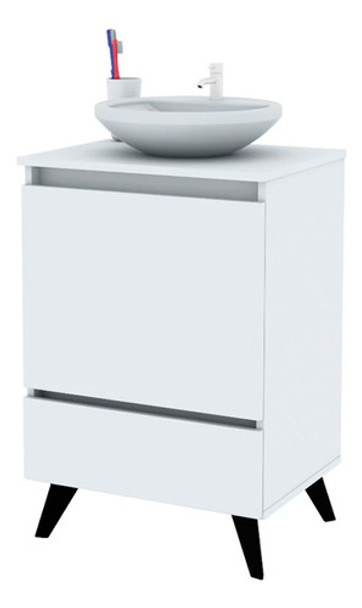 Vanitory De Pie Con Cajon Y Puerta Centro Estant Vp14bl 0