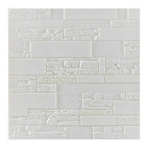 Revestimiento 3d Placas Adhesivas - Piedras Blancas 0