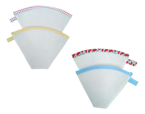 Kit 4 Filtros Café Tecido Algodão Cru - Reutilizáveis  - 102 0