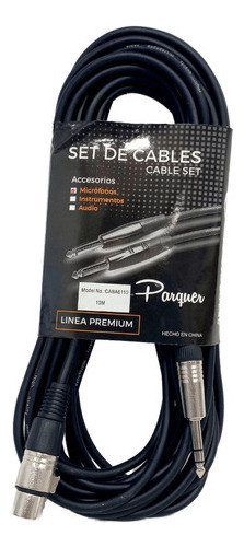 Cable Microfono Xlr Parquer Hembra A Plug Stereo 10 M 0