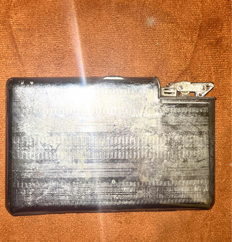 Cigarrera Antigua Con Encendedor Incorporado Funcionando 0