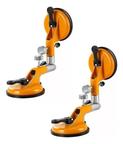 Ventosa Dupla Articulada 90º P/ Vidros E Porcelanato Kit2 0