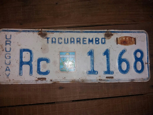 Matricula Auto Tacuarembo. 1168 Conf 0