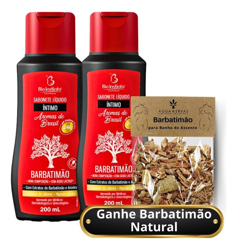 2 Sabonete Líquido Íntimo De Barbatimão Higiene Total 0