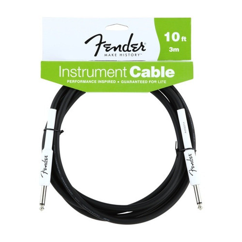 Cable Fender P/ Instrumento Plug-plug 3,3mts Negro 0