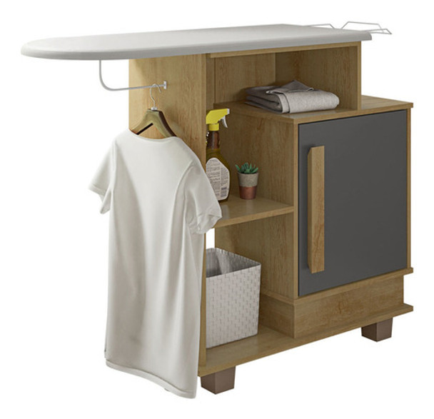 Tábua De Passar Roupas Havaí Cinamomo Grafite - Rv Moveis 0