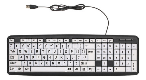 Teclado Com Fio Usb Para Usuários De Baixa Visão Com Grand 0