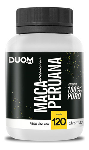 Maca Peruana Premium 100% Puro 120 Cápsulas Duom 0