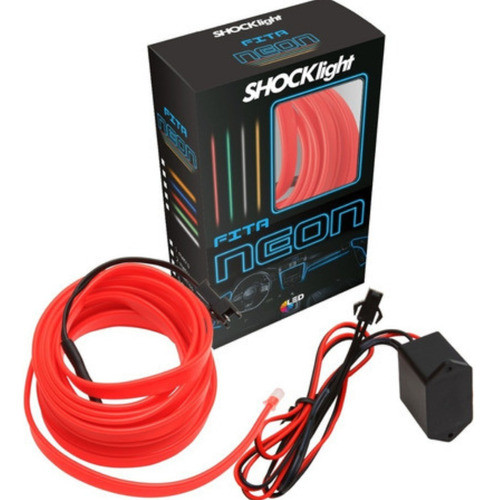 Fita Led Luz Interna Neon Painel Carro 2 Metros Vermelha 0