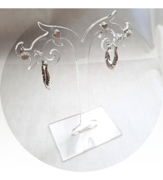Exhibidor Para Aros Colgantes Pasantes Acrilico 3mm Joyeria 0