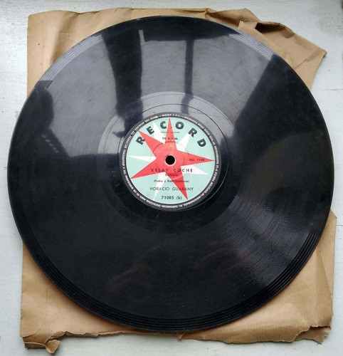 Horacio Guarany Angelica Coche Disco Pasta 75 Rpm Arg Kktus 0