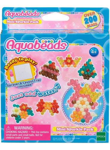 Aquabeads Mini Pack Sparkle 200 Pcs Infantil Calidad Trex 0