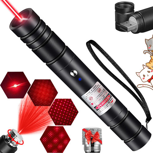 Puntero Laser Rojo Alta Potencia Y Alcance Recargable Usb 0