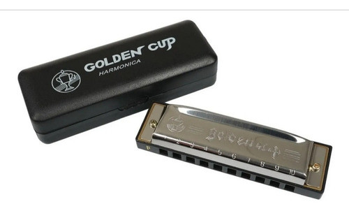 Armónica Blusera Diatónica Economica Golden Cup En C ( Do ) 0