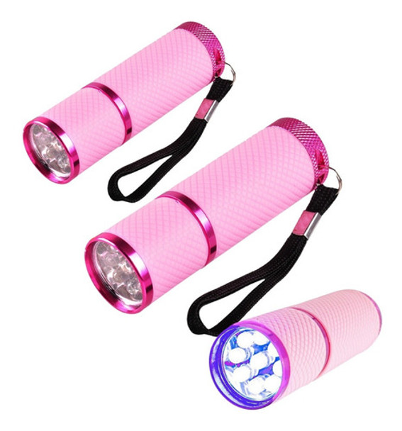 2 Mini Lanterna Seca Unha Gel 9 Led Uv Luz Uv Emborrachada 0