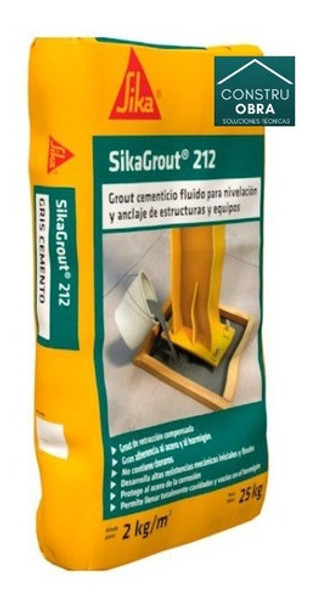 Sikagrout 212 Autonivelante Para Anclajes Y Fijaciones 25kg 0