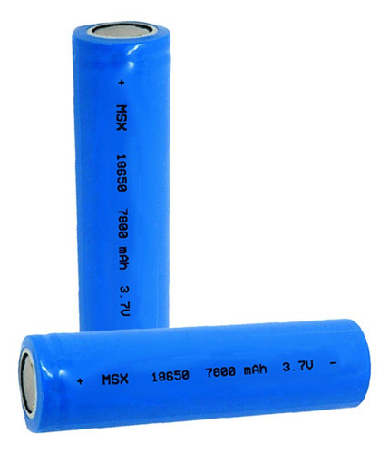 2 Batería Pila 18650 Recargable Pack X2 Unidades Sin Teton 0