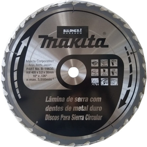 Hoja Sierra Banco Makita 405mm X 30mm 30d B-19635 Madera Bb 0