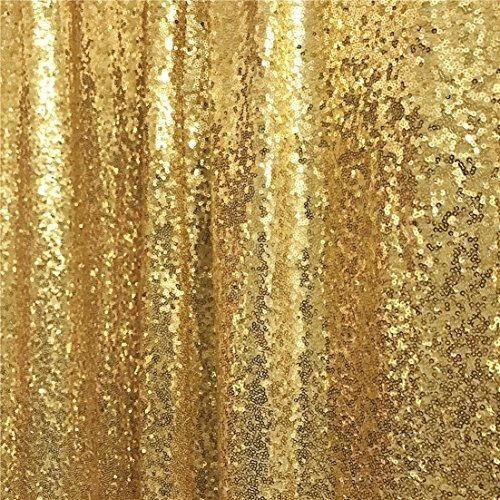 Cortina Brillante De La Boda Del Oro De La Tela Del Oro De L 0