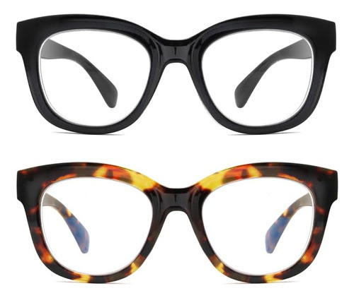 Areyeth 2 Pares De Anteojos De Lectura Retro De Gran Tamano 0