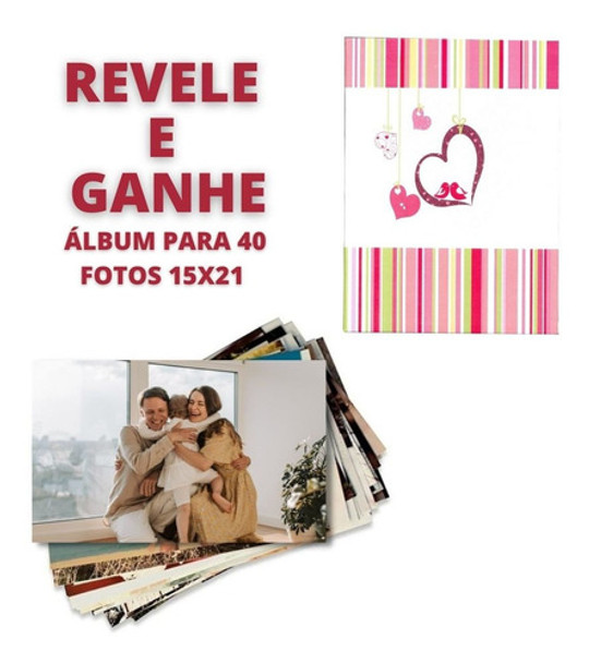 Kit Revelação De 40 Fotos 15x21 + Album Brinde  Rec 0