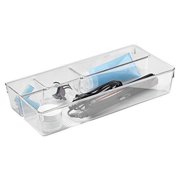 Interdesign Clarity Divided Cosmetic Organizer Bandeja Para 2 Interdesign Clarity Divided Cosmetic Organizer Bandeja Para 2