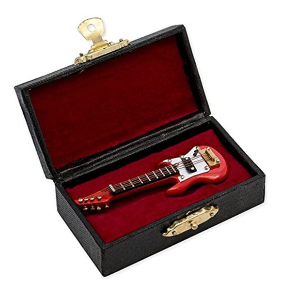 Broadway Gifts Guitarra Eléctrica De Madera Roja De 2,8  Dec 0