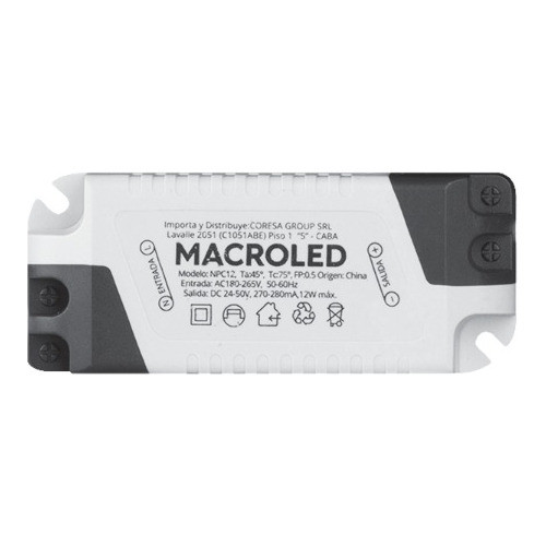 Driver Panel Plafon Led 12w Macroled Embutir Aplicar 0