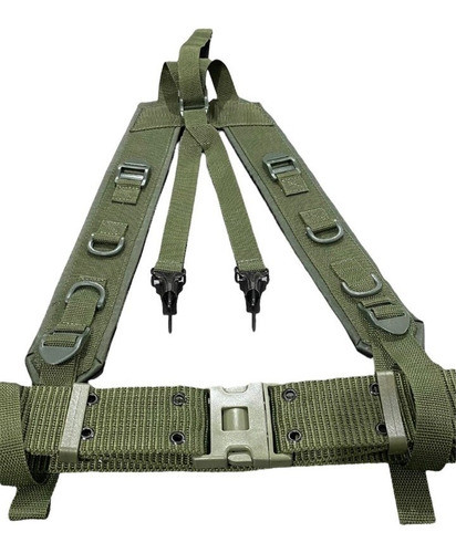 Kit Suspensorio E Cinto Na Verde  Padrao Exercito Brasileiro 0