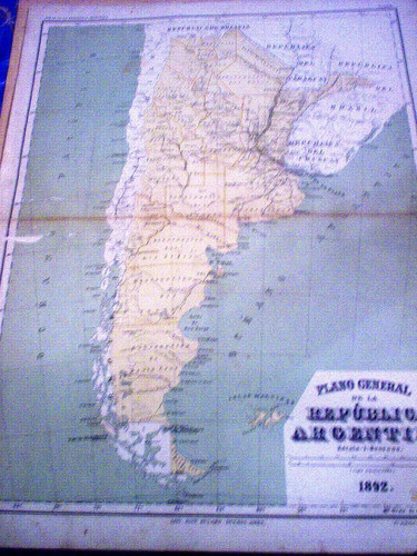 Mapa Republica Argentina 1892 0