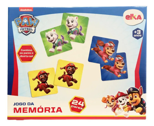Juego De Mesa Memoria Elka Paw Patrol Para Niños Lúdico Febo 0