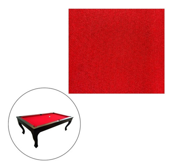 Pano Tecido Vermelho Para Mesa Sinuca Bilhar 4 M X 1,85m 0 Pano Tecido Vermelho Para Mesa Sinuca Bilhar 4 M X 1,85m 0
