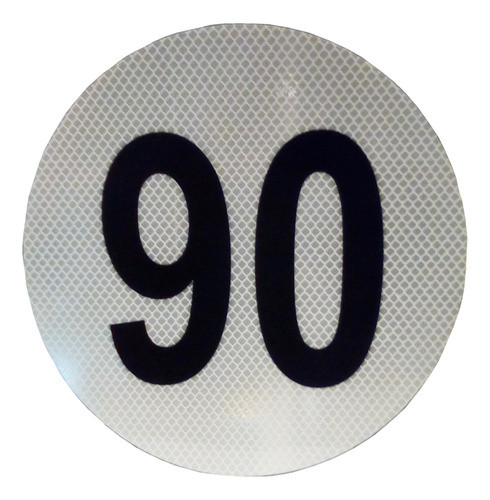 Circulo Velocidad Maxima Reflectivo Numero 90 0