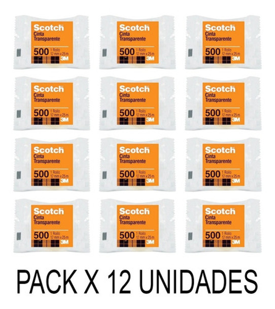 Promo Cinta Adhesiva Scotch Original 12x25 Pack X 12unidades 0